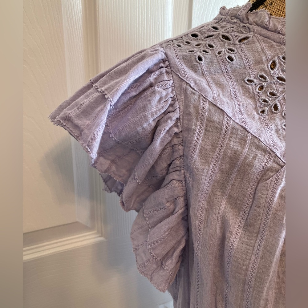 Universal Thread Lavender Lilac Flutter Short Sle… - image 5